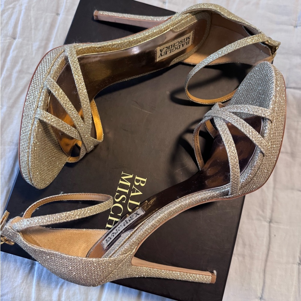 Badgley Mischka SIGNIFY Gold Heels